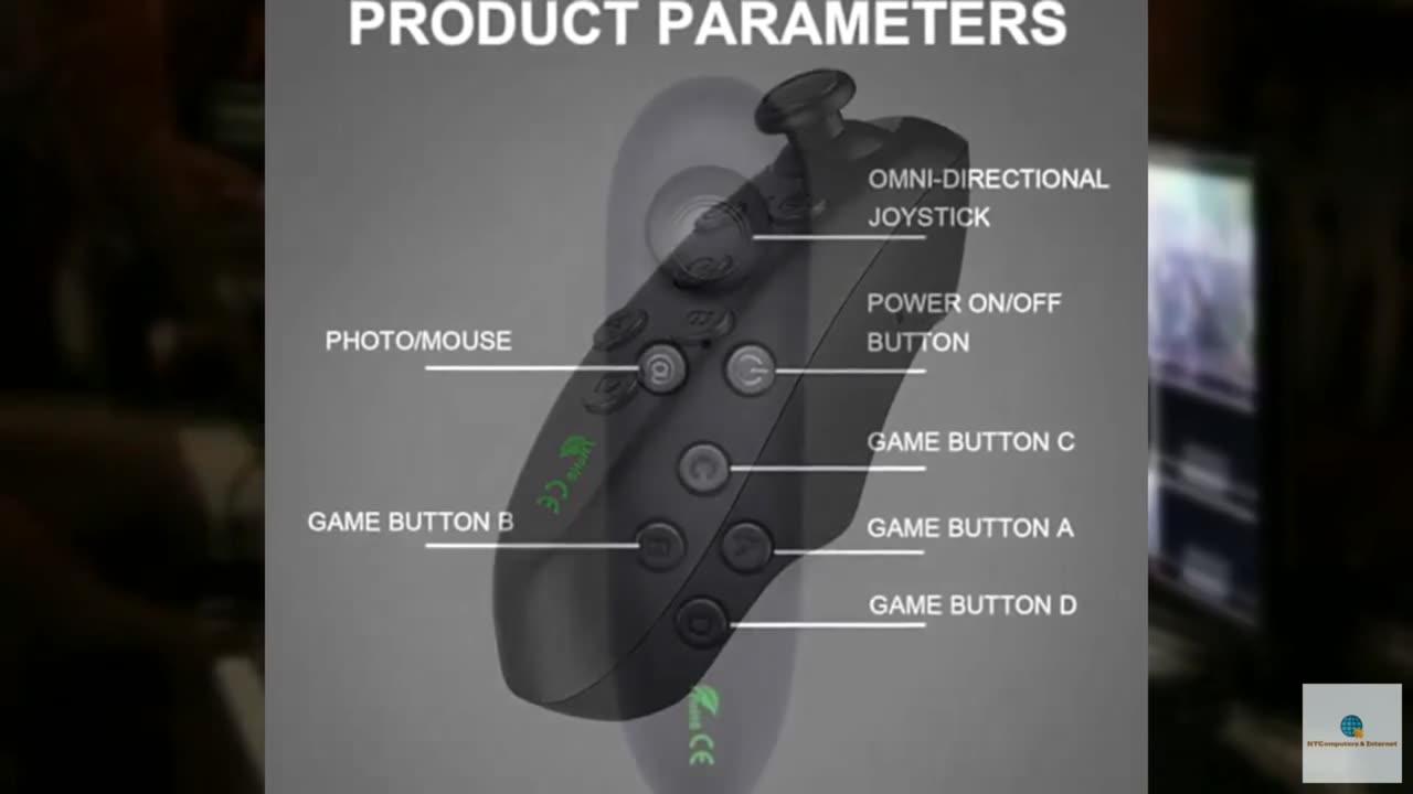 Mini VR Remote Controller Gamepad Bluetooth Control for Mobile Phone, Bluetooth