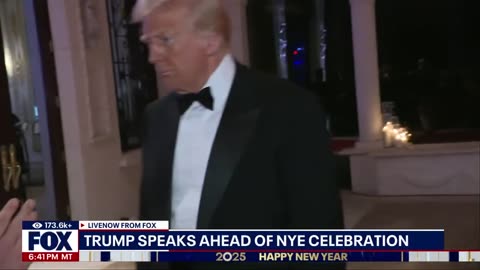 Live: Trump speaks on New Years Eve