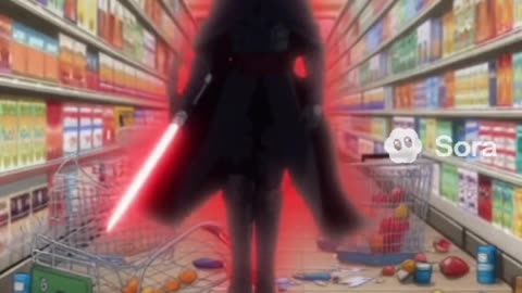 Sith DESTROYS everyone in the grocery store!!!