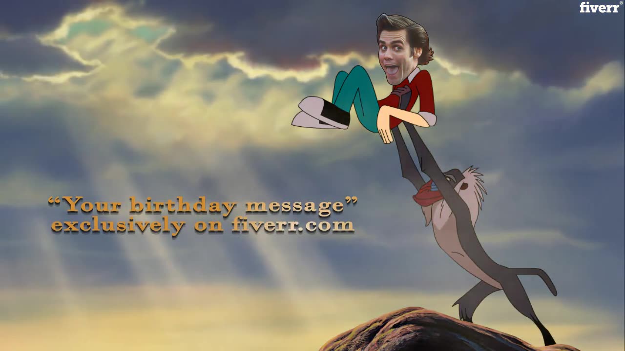 I will make a funny Birthday video with a baboon holding your friend