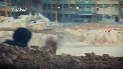 Palestinian resistance forces targeting Israeli military positions in the Tal Al-Hawa neighborhood