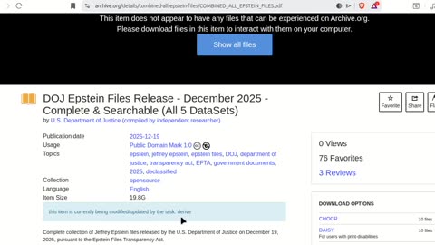 Here Are Some Places To View and Download The Epstein Files