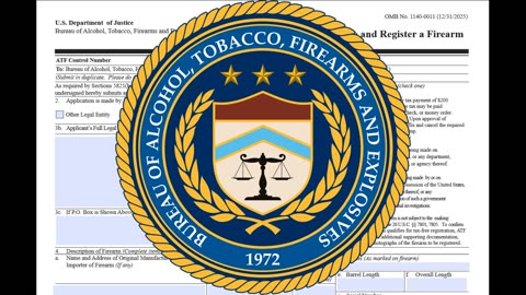 ATF Changes Form 1 - A Good Thing from the ATF?