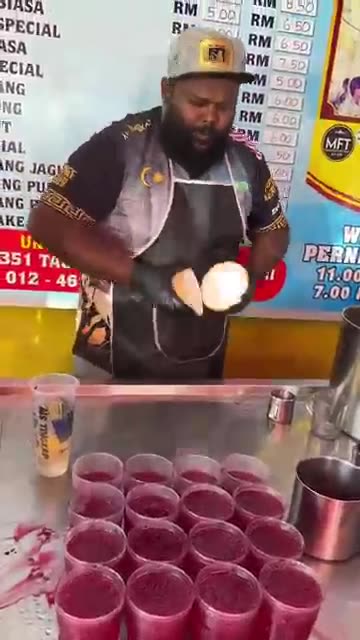 Refreshing Coconut Water with Red Syrup – Ultimate Tropical Street Drink!