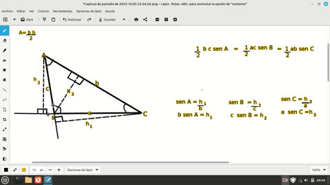 demostración de la Ley de los Senos