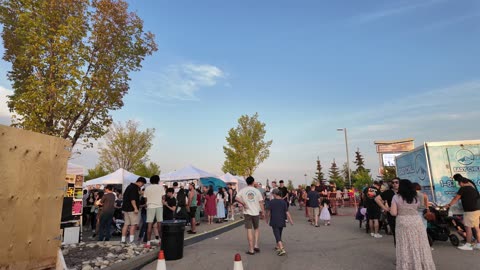 Alberta Night Market Walking Tour | Terwillegar Park Edmonton 4K Vibes