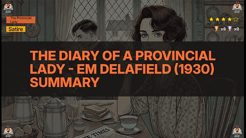 The Diary of a Provincial Lady - EM Delafield (1930) Summary (The Provincial Lady - 1)