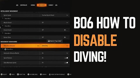 How to Turn Off Diving BO6 - Simple Tutorial!