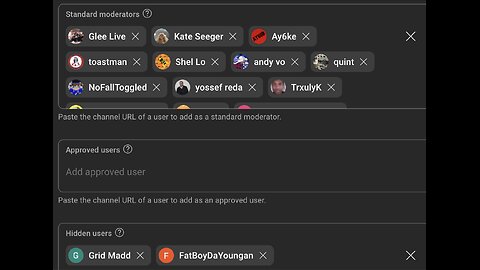 Removing All Of My YouTube Channel Moderators & Hidden Users Just Like My Main Discord Server LIVE