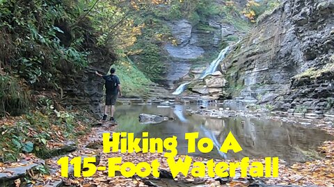 Hiking To A 115-Foot Waterfall | Nature and Waterfall Sounds No Talking ASMR