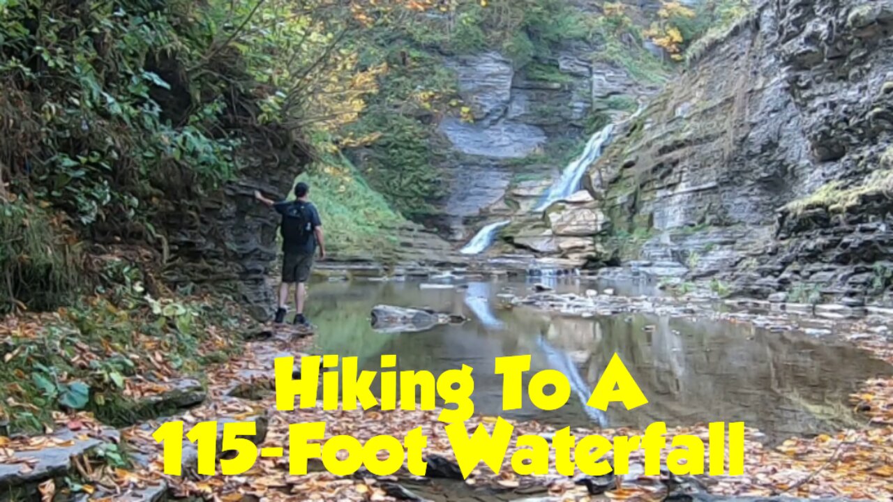 Hiking To A 115-Foot Waterfall | Nature and Waterfall Sounds No Talking ASMR