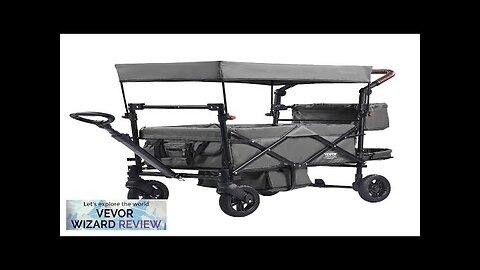 VEVOR Wagon Stroller for 2 Kids Push Pull Quad Collapsible Stroller Review