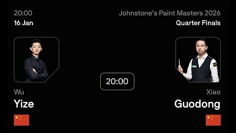 🔴 ถ่ายทอดสดสนุกเกอร์ 🇨🇳 อู๋ อี๋เจ๋อ VS เซียว กวั๊ะตง 🇨🇳 ศึก มาสเตอร์ส 2026