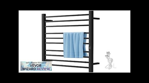 VEVOR Heated Towel Rack 10 Bars Design Powder Coated Stainless Steel Electric Review