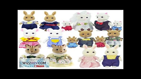 Rabbit Doll 1/12 Micro Dollhouse Reindeer Sheep Elephant Squirrel Family Kitchen Toy Review