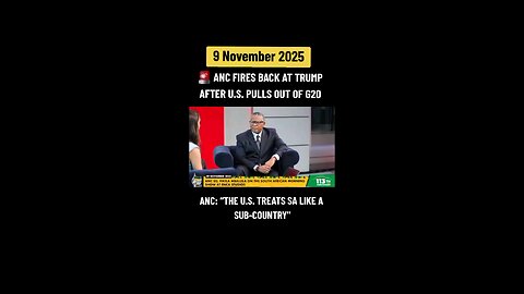 🚨 ANC FIRES BACK AT TRUMP