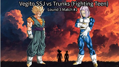 Lound 3 Match #1: Vegito SSJ vs Trunks (Fighting Teen) (DB: Raging Blast 2 Ultimate Tournament)