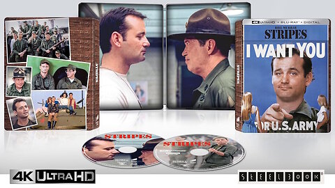 Stripes [4K UHD & Blu ray Extended Cut SteelBook] Starring Bill Murray