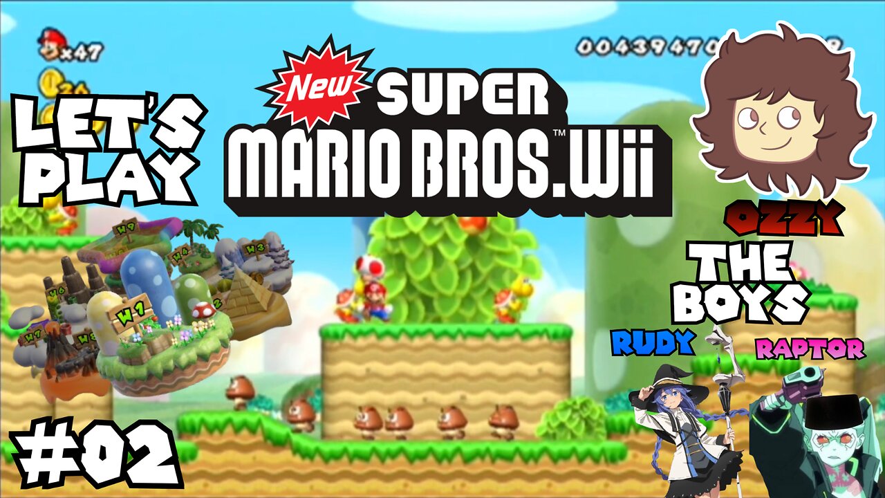 Plans for the Future... Old Let's Play New Super Mario Bros. Wii (Wii) - World 1- #02 w/The Boys