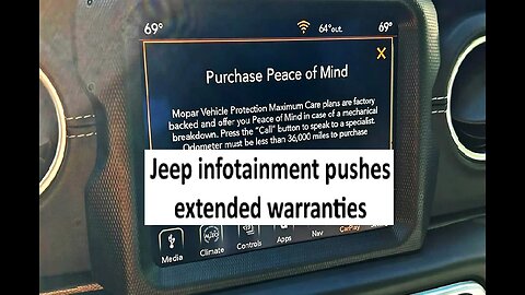 Jeeps have pop up ads for extended warranties blocking touchscreens