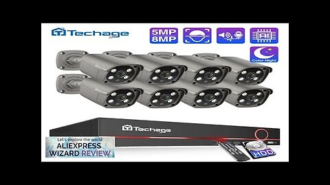 Techage 8CH 5MP 8MP Security Camera System 4K HD POE NVR Kit Review