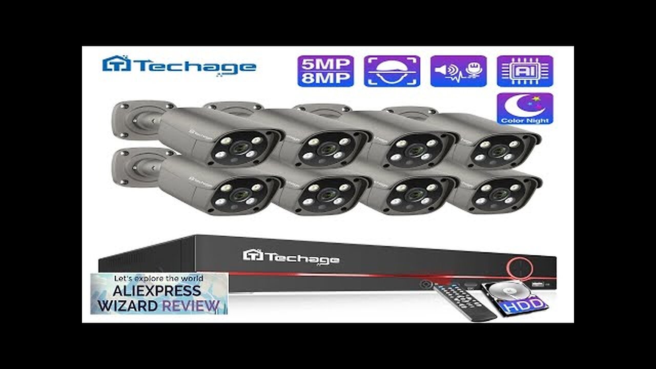 Techage 8CH 5MP 8MP Security Camera System 4K HD POE NVR Kit Review