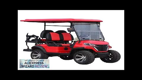 Adults 4-wheel electric golf cart 5KW 60v lithium battery Red golf cart Review