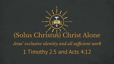 Pastor Alistair Begg | "To believe in Jesus means to rely upon Him alone." #soluschristus