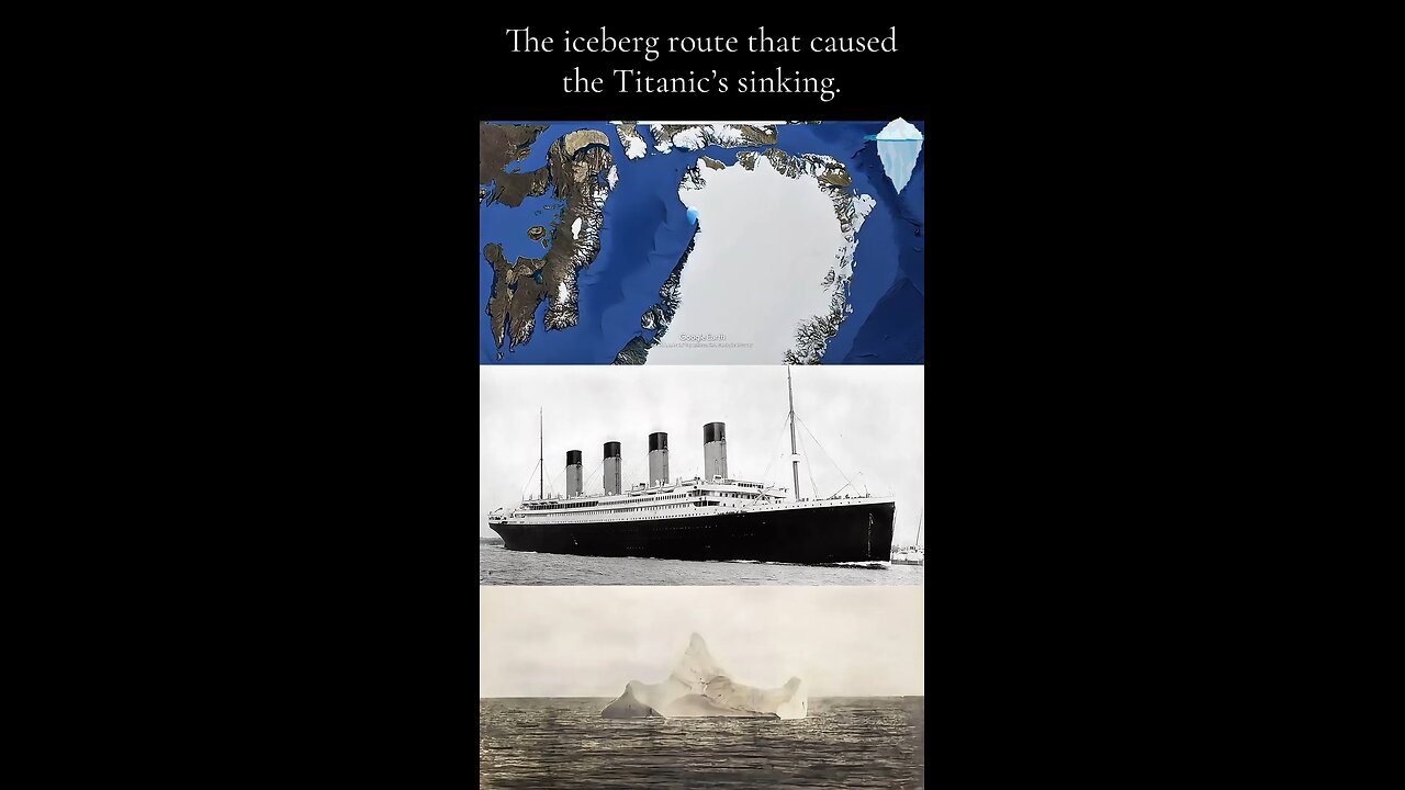 The iceberg route that caused the Titanic’s sinking.
