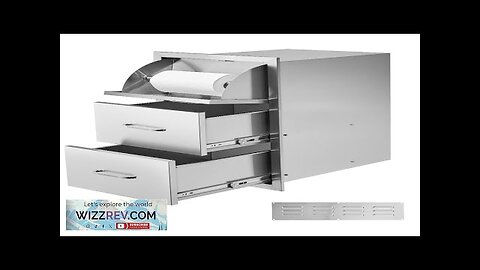 Outdoor Kitchen Drawers Triple BBQ Access Drawers Island 16.5"x29"x20.5" Review