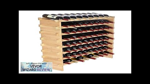 VEVOR 72 Bottle Stackable Modular Wine Rack Bamboo Wood Display Shelf 8-Tier Review