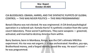 WAR REPORT - OCT 28 2025 - THE SYNTHETIC PUPPETS OF GLOBAL CONTROL