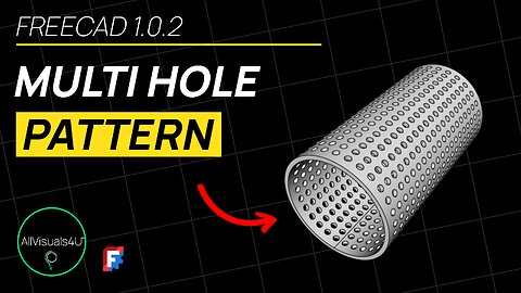 ⏱ TIMELAPSE 🎡 FreeCAD Tutorial - FreeCAD Pattern - FreeCAD Polar Pattern - FreeCAD Linear Pattern