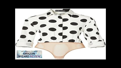 Sergio Hudson Large Polka Dot Body BlouseLong sleeve plunging V-neck blouse with attached Review