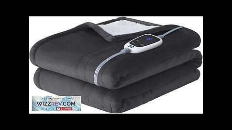 SEALY Heated Throw Blanket Flannel & Sherpa Reversible Electric Throw with 6 Review