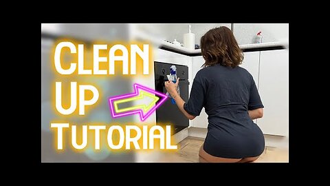 [4K] 💦Transparent Cleaning / Cleaning my oven See Through / No Bra Cleaning With Elara