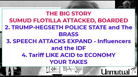Liberty Conspiracy LIVE 10-1-25 IDF Attacks Flotilla, Trump Police State Grows, Tariffs Kill