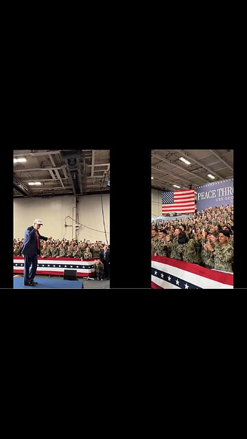 🔥President Trump does his YMCA dance w/ and for US Navy sailors on USS George Washington