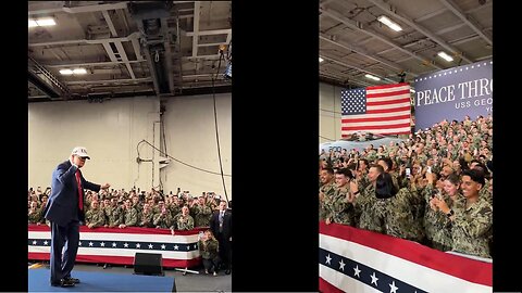 🔥President Trump does his YMCA dance w/ and for US Navy sailors on USS George Washington