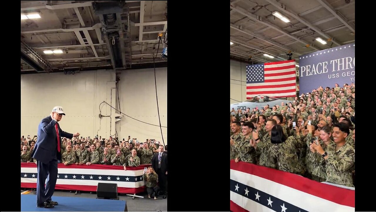 đŸ”¥President Trump does his YMCA dance w/ and for US Navy sailors on USS George Washington
