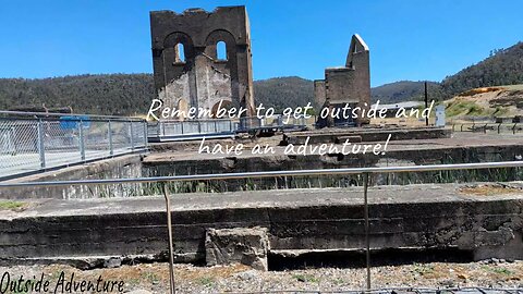 Walking around historic buildings.