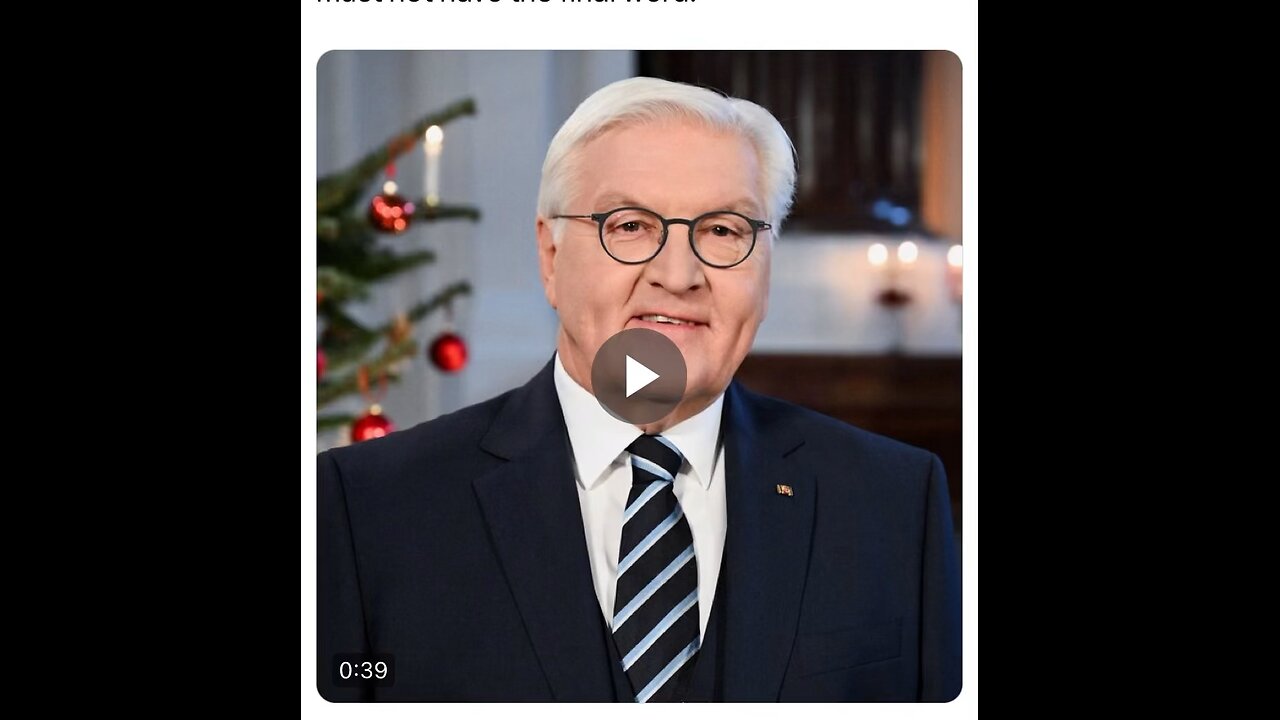 In his Christmas speech, Germany's President Steinmeier called for unity: "Hatred and violence