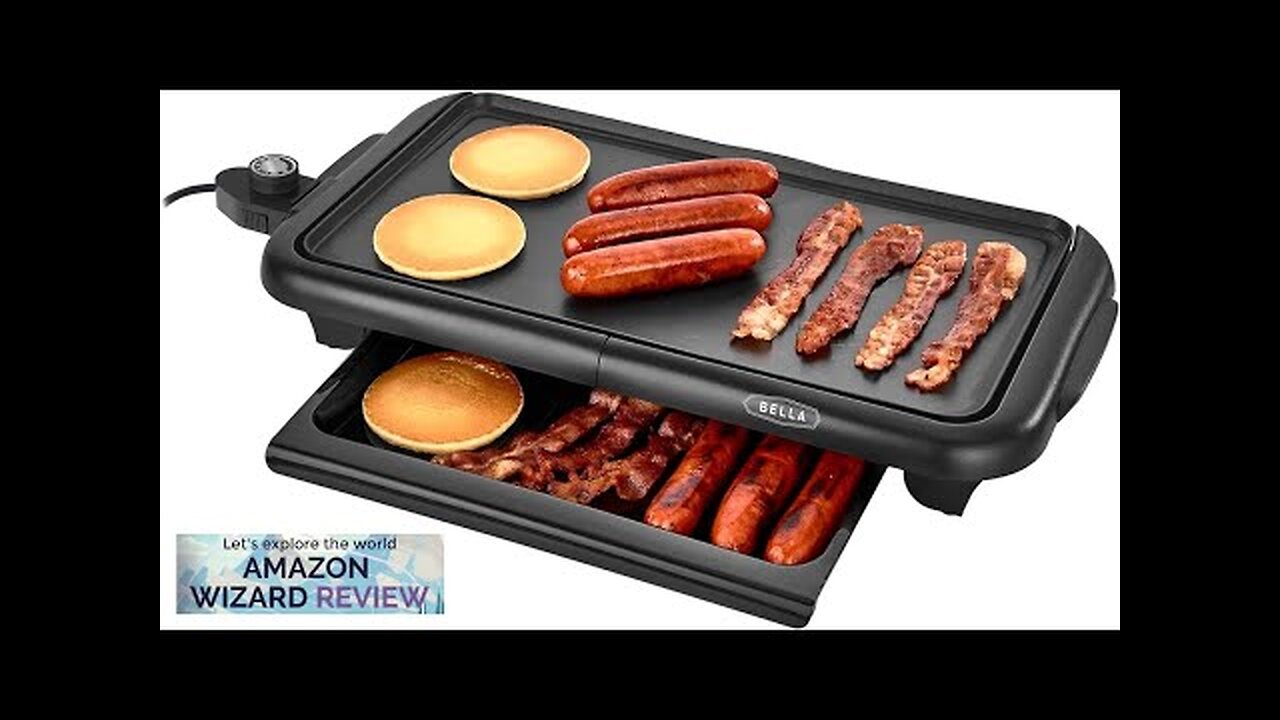 BELLA Electric Griddle with Warming Tray Smokeless Indoor Grill Nonstick Surface Review