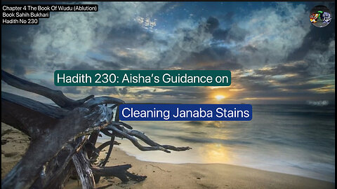 ❤️ Hadith 230: Cleaning Janaba Stains - Aisha’s Guidance, Sahih Bukhari,volume 4❤️08 Jan 2025