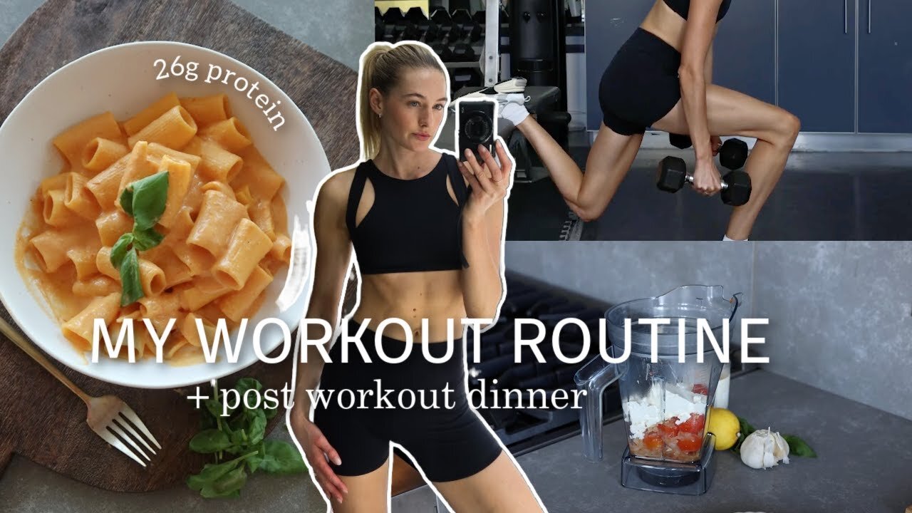 Workout Routine + What I Eat | Quick + Easy High Protein Dinner Recipe