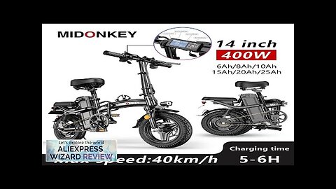 MIDONKEY ACE 14 inch Folding Electric Bicycle 48V 400W City Bicycle 48V Review