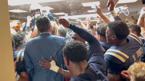 SECWAR visits the Navy locker room AFTER defeating Air Force 34-31 🏈 