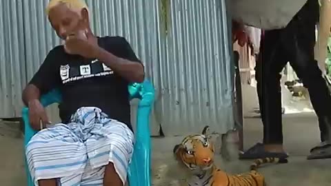 Trending: TOP FUNNIEST FAKE TIGER PRANK ON GRANDPA! | SAGOR BHUYAN