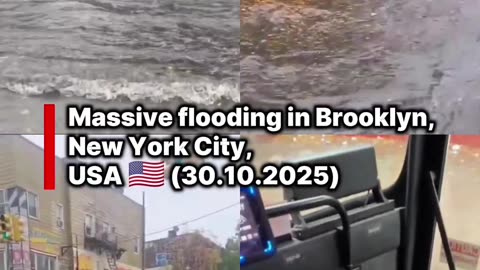 Massive flooding in Brooklyn, New York City, USA 🇺🇸 (30.10.2025)