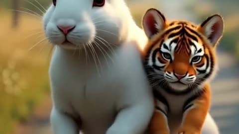 A Hop and a Roar_ The Rabbit and Tiger Cub_s Lif